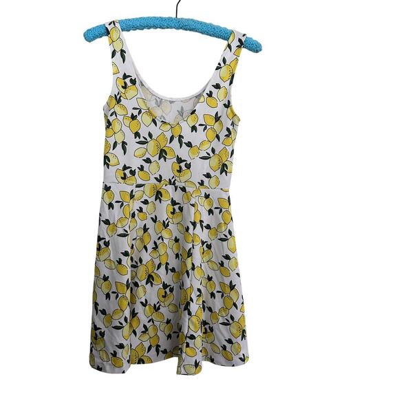 Divided by H&M Women's Yellow Lemon Print Stretchy Tank Dress Size 6 - Picture 2 of 5